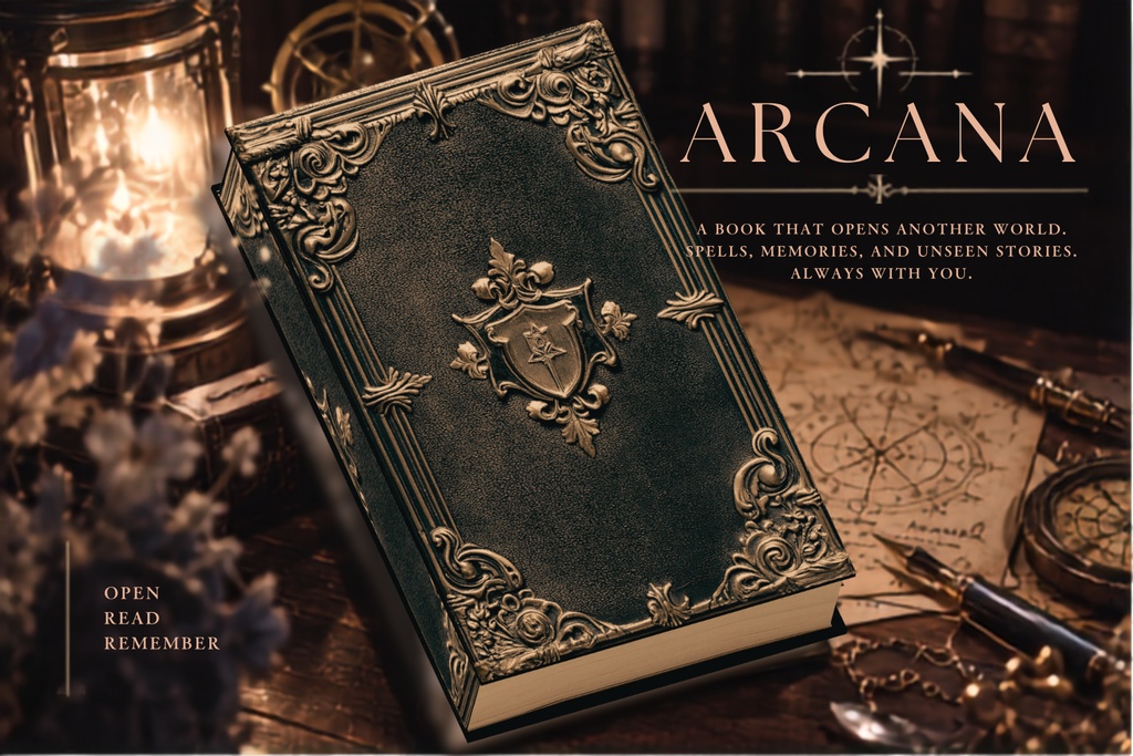 ARCANA - Animated Magic Book|開く魔導書【VRChat / Avatar & World】