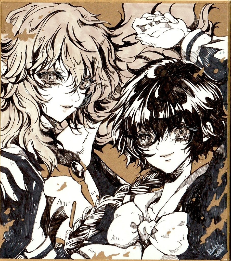 手描きイラスト 同人 獅堂光 ノヴァ ミニ色紙 レイアース