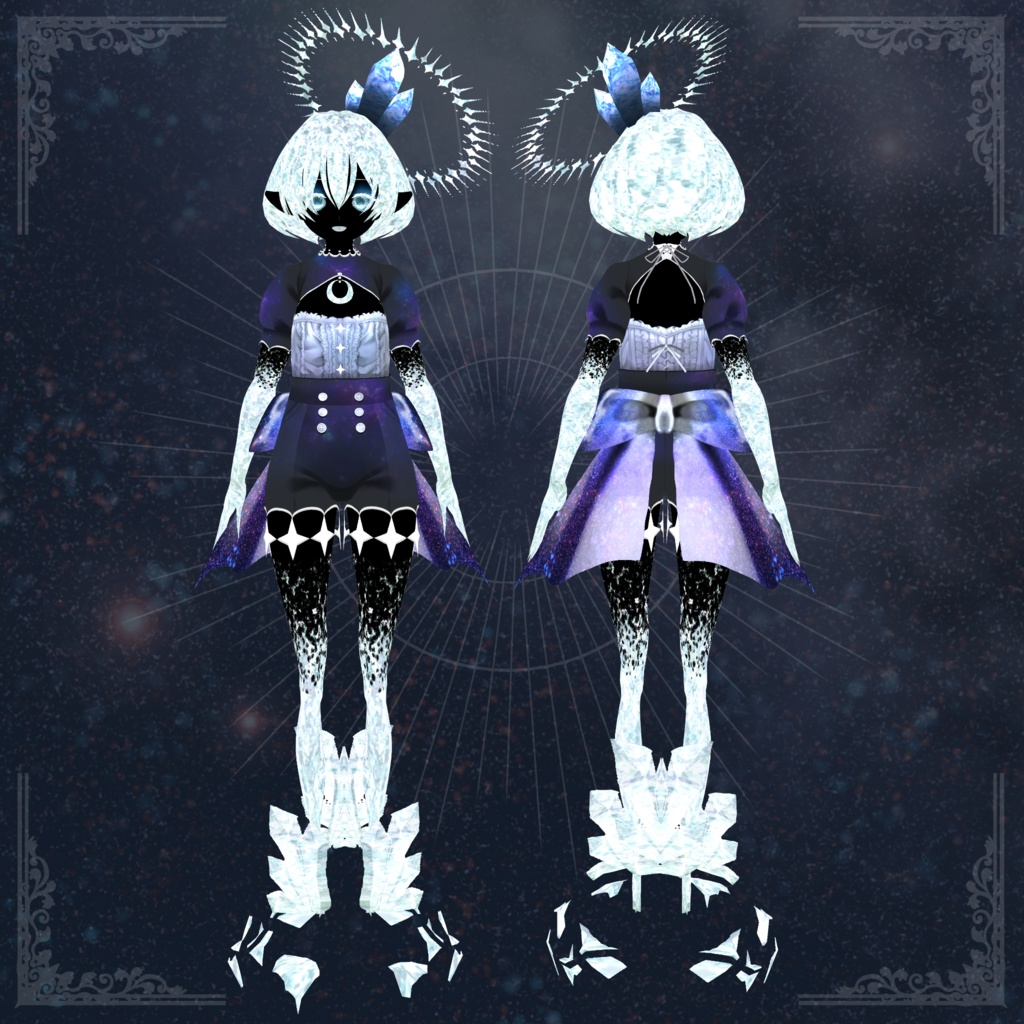 【オリジナル3Dモデル】クォーツ-Quartz-(VRC/VRM/Vroid/商用利用可)