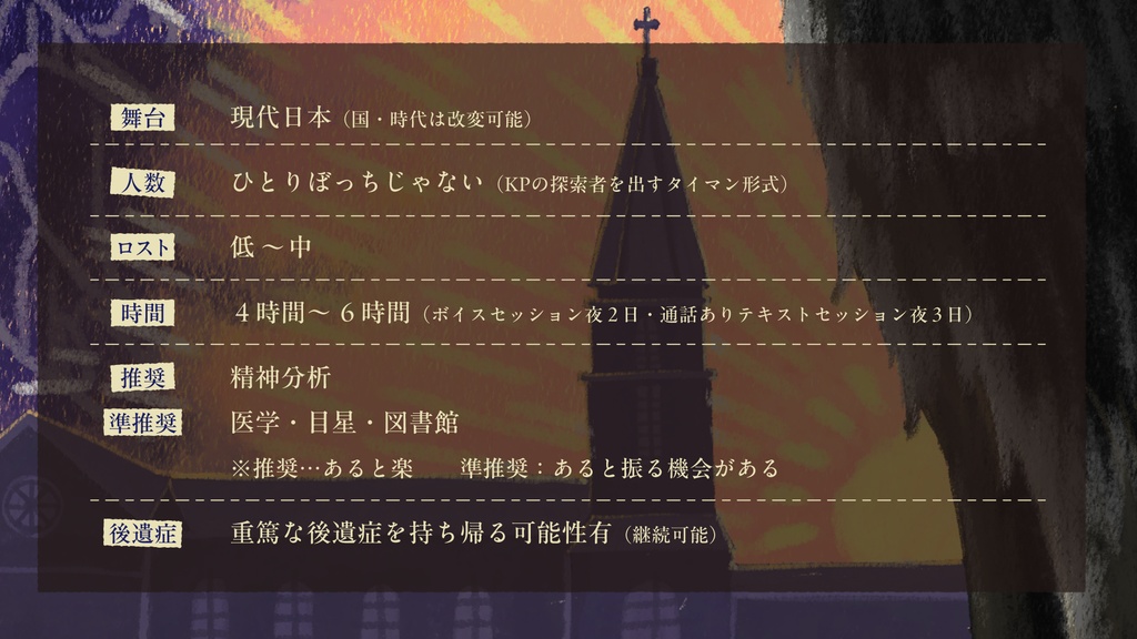 【CoC6版】夜に吠え、朝を呼ぶまで SPLL:E192396