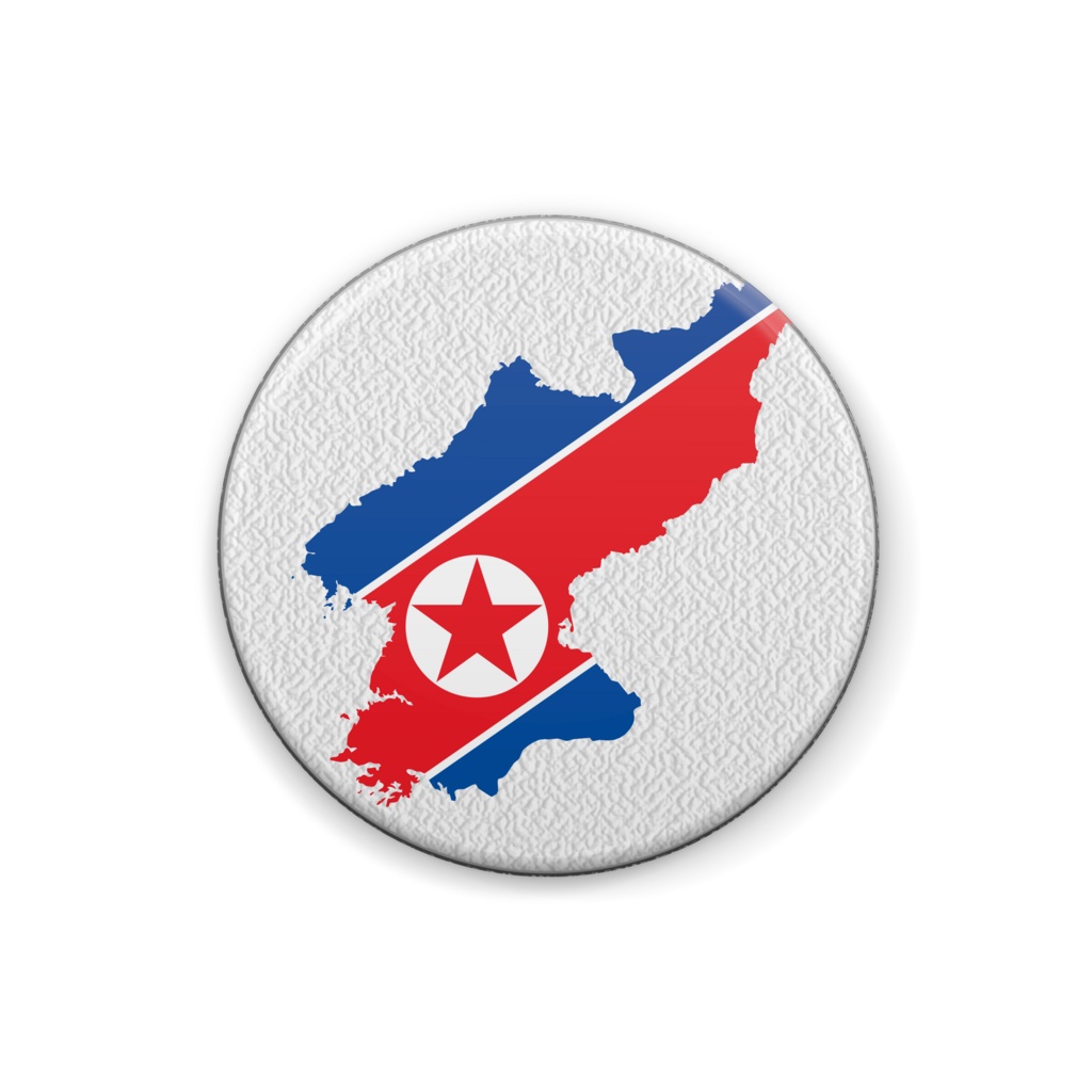 国土国旗柄バッジ【朝鮮】