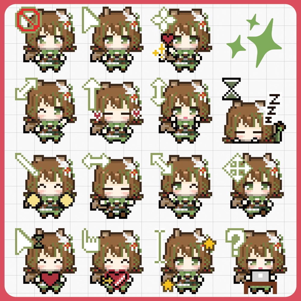 【常設】動く!マウスカーソル15種セット💚(旧モデル)