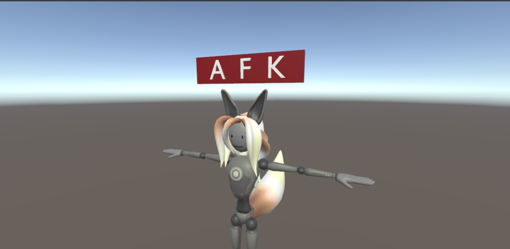 【無料】AFK頭上ミニプレート VRChatアバター向け