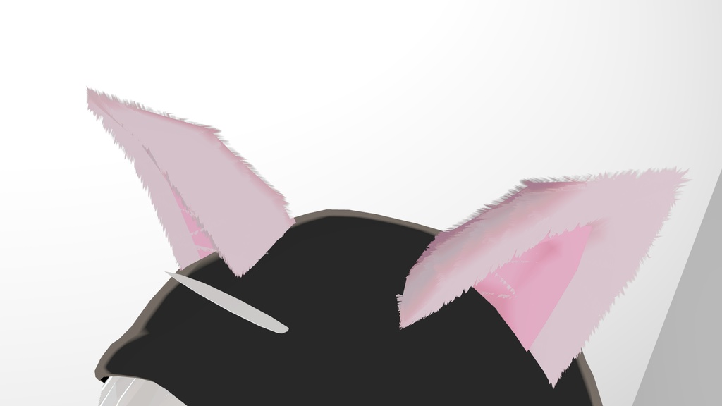 【VRChat向け/MA対応】もふもふ猫耳&リボン付き猫しっぽセット