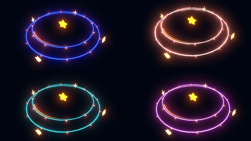 【VRChat向け】星詠みのヘイロー【ギミック付き】