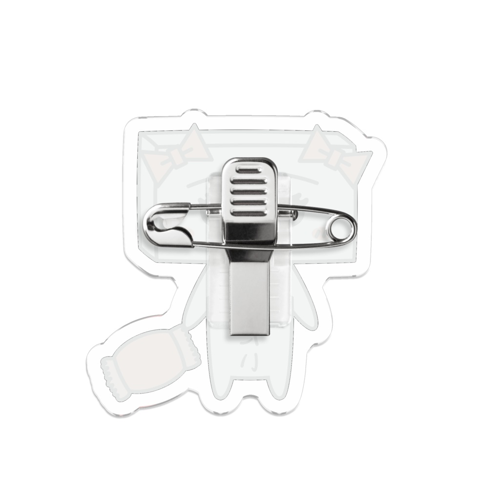 とうふめんたるずアクリルバッジ(くるみちゃん)豆腐メンタル・寝てたい