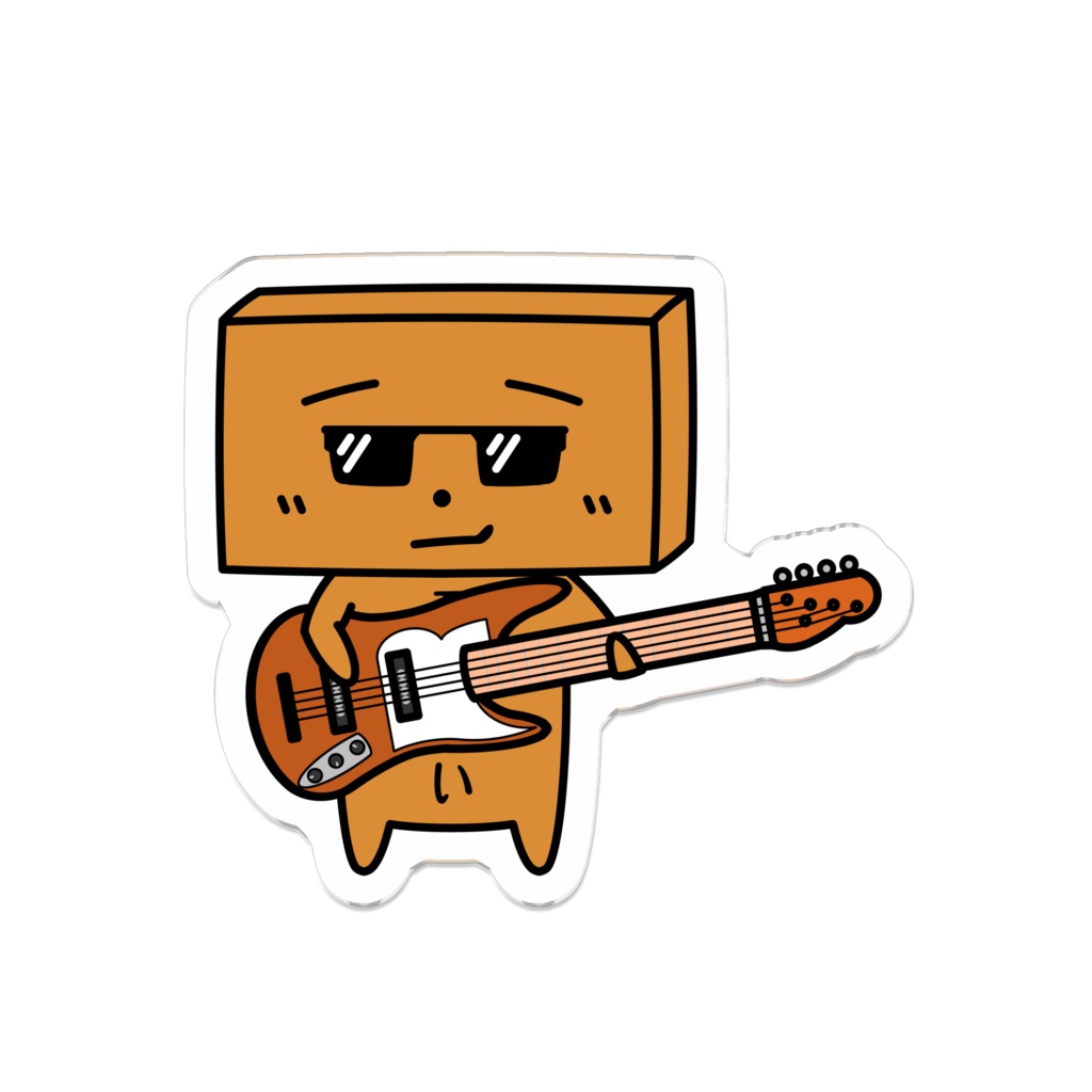 とうふめんたるずアクリルバッジ（あつし先輩）豆腐メンタル・モテたい・軽音・ベース