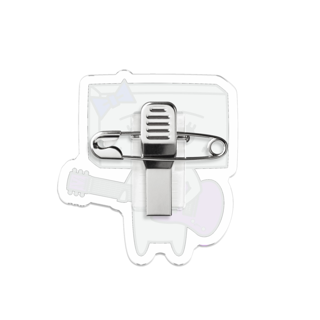 とうふめんたるずアクリルバッジ(もめんちゃん)豆腐メンタル・無駄・軽音・ギター