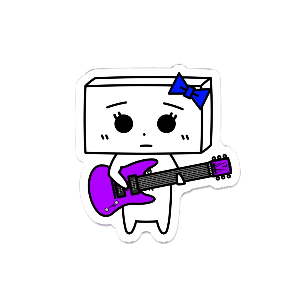 とうふめんたるずアクリルバッジ（もめんちゃん）豆腐メンタル・無駄・軽音・ギター