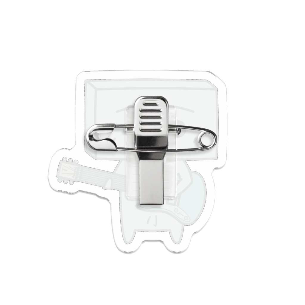 とうふめんたるずアクリルバッジ(きぬごしくん)豆腐メンタル・帰りたい・軽音・ギター