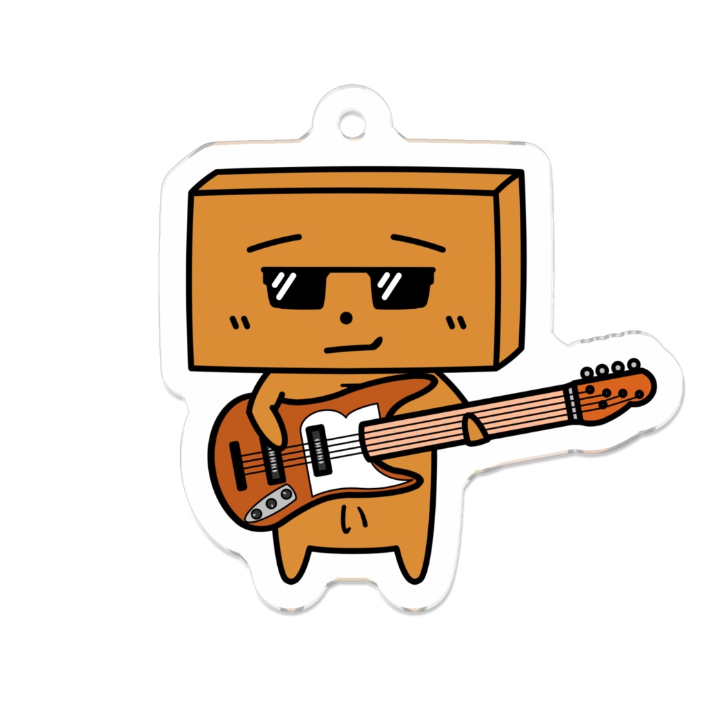 とうふめんたるずキーホルダー（あつし先輩）豆腐メンタル・モテたい・軽音・ベース