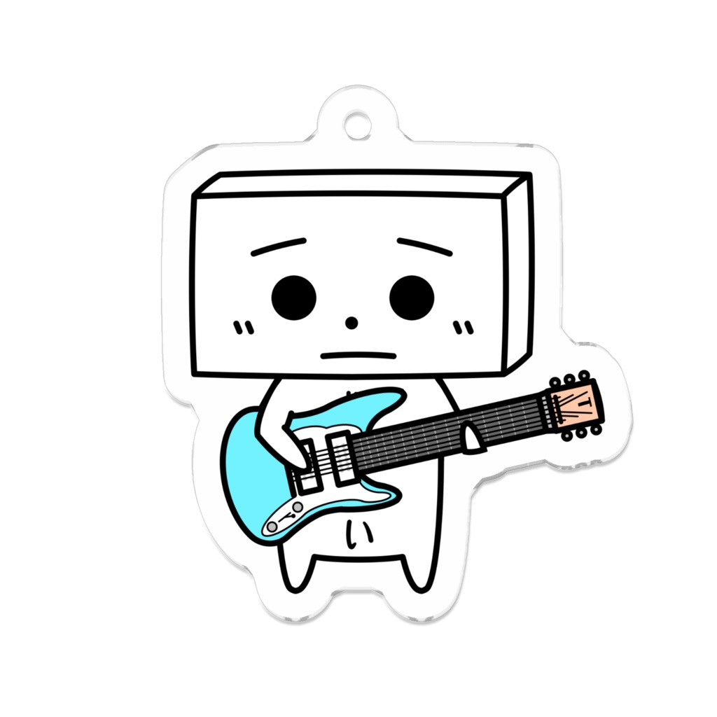 とうふめんたるずキーホルダー（きぬごしくん）豆腐メンタル・帰りたい・軽音・ギター