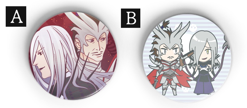 魔王悪臣缶バッジ