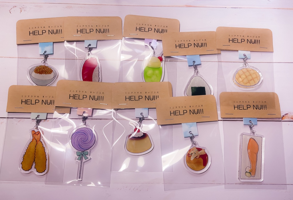 ミニアクリルまいごふだ HELP NUI!!