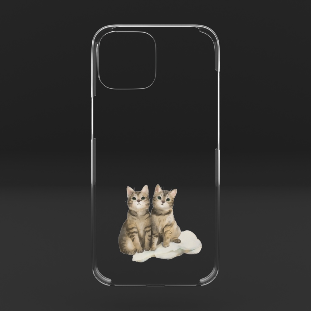 キジトラ猫のクリアiPhoneケース