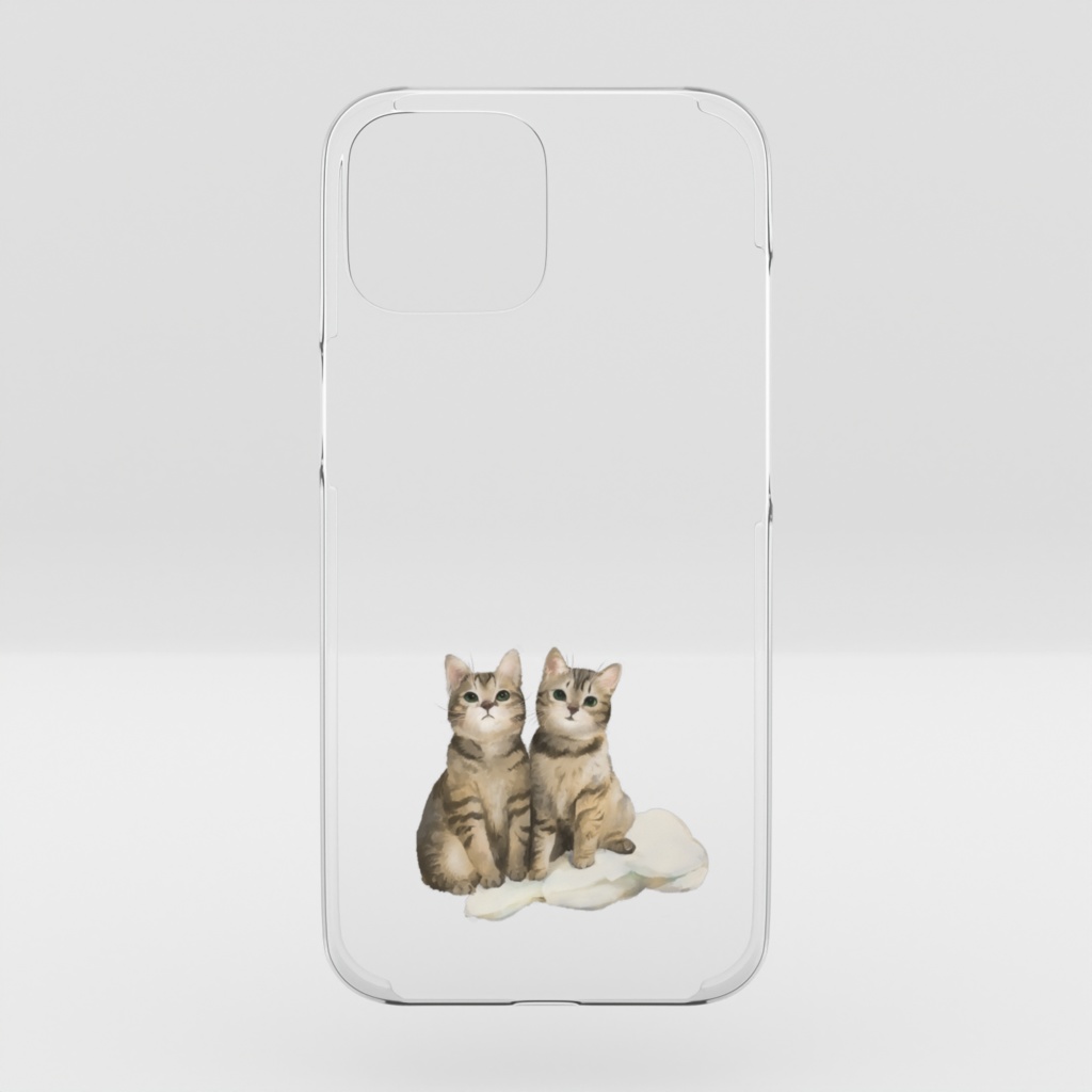 キジトラ猫のクリアiPhoneケース