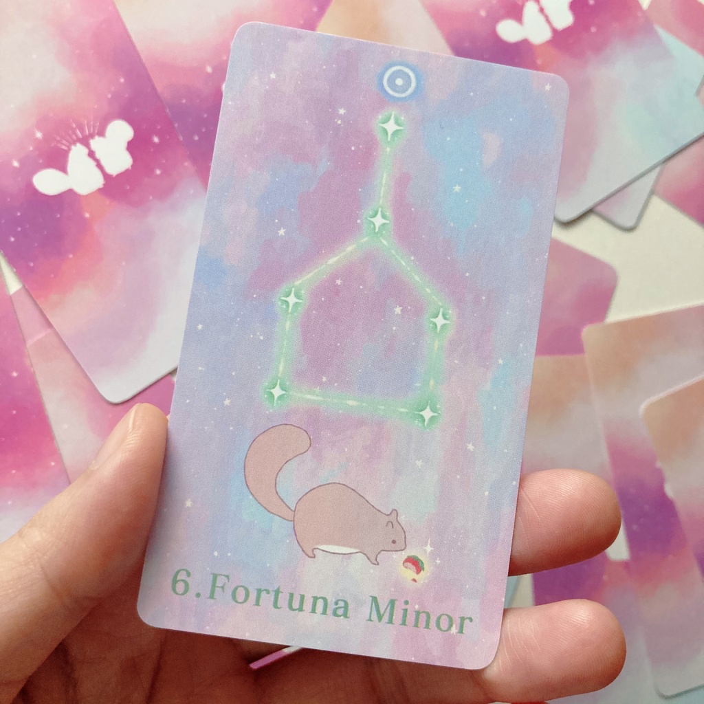 ぽちゃリスのジオマンシーカード(特製巾着&プチ説明書付き)