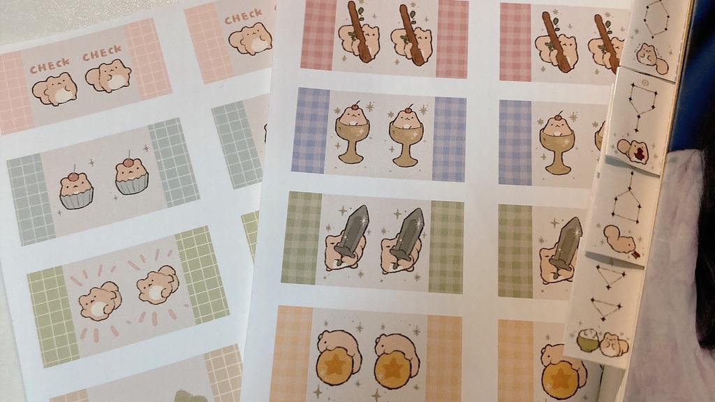 【データ販売】ぽちゃリスのジオマンシーインデックスシール | お守りタロット | こわくてかわいいウィジャボード