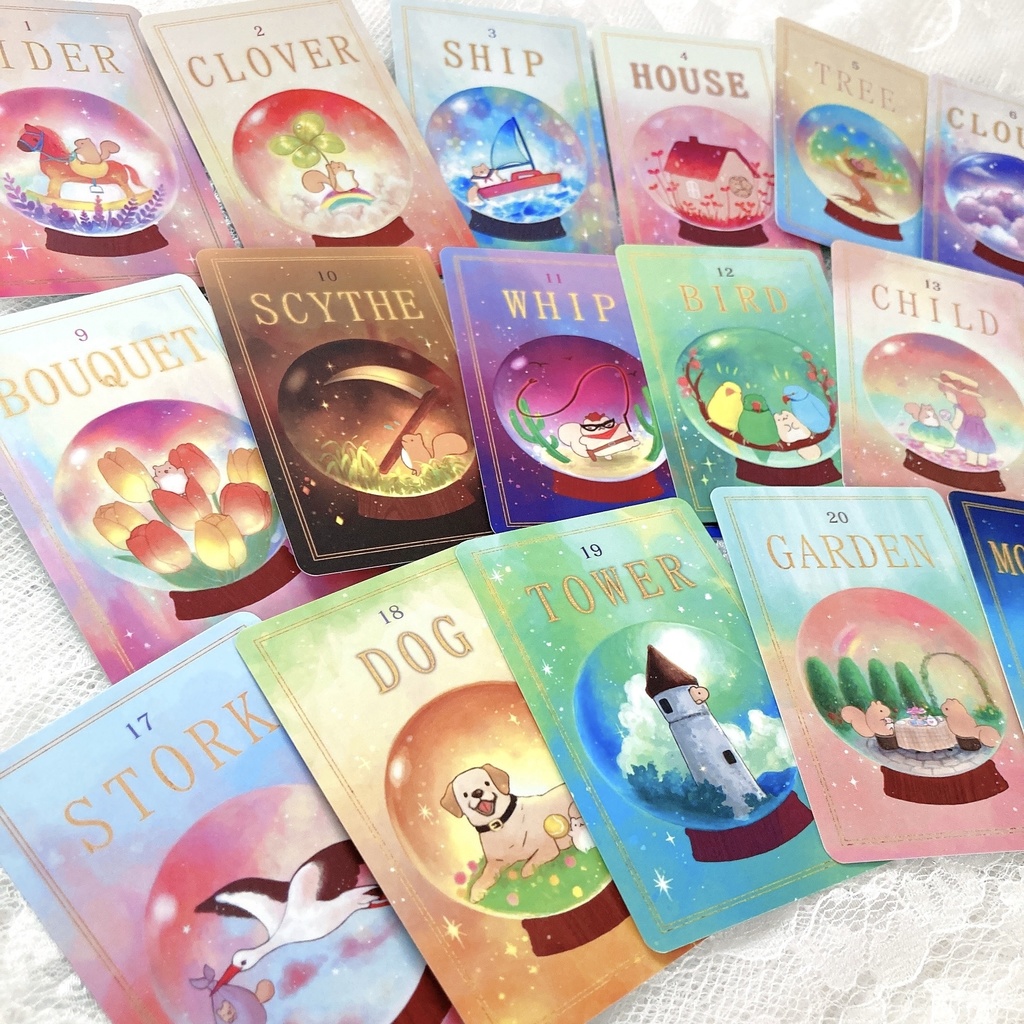 ぽちゃリスのルノルマンカード(巾着袋&プチ解説カード付き)