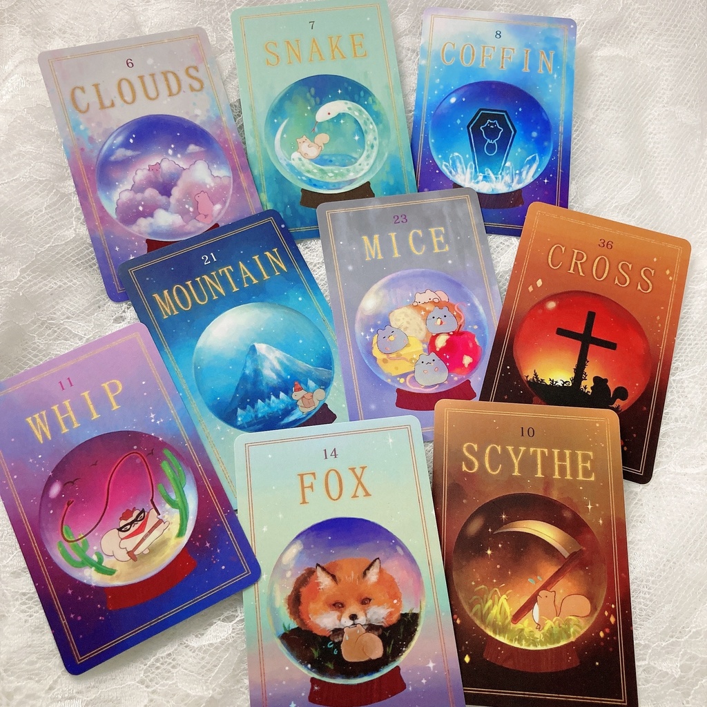 ぽちゃリスのルノルマンカード(巾着袋&プチ解説カード付き)