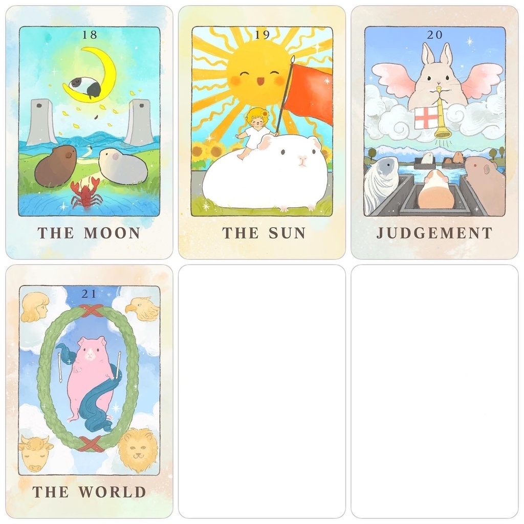 もっちりモルモットタロット 22枚(巾着袋&プチ解説書付き)