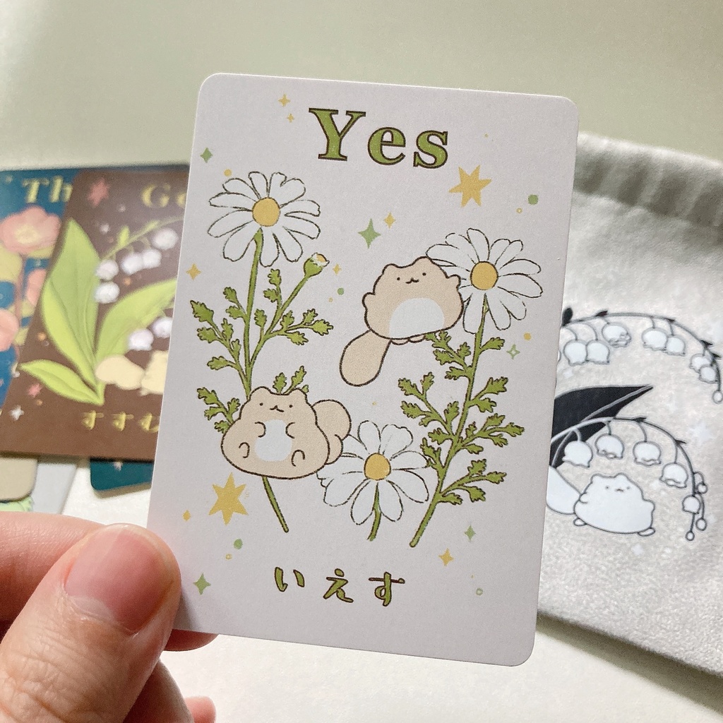 ぽちゃリスのミニオラクルカード(全6枚、ポーチ付き)