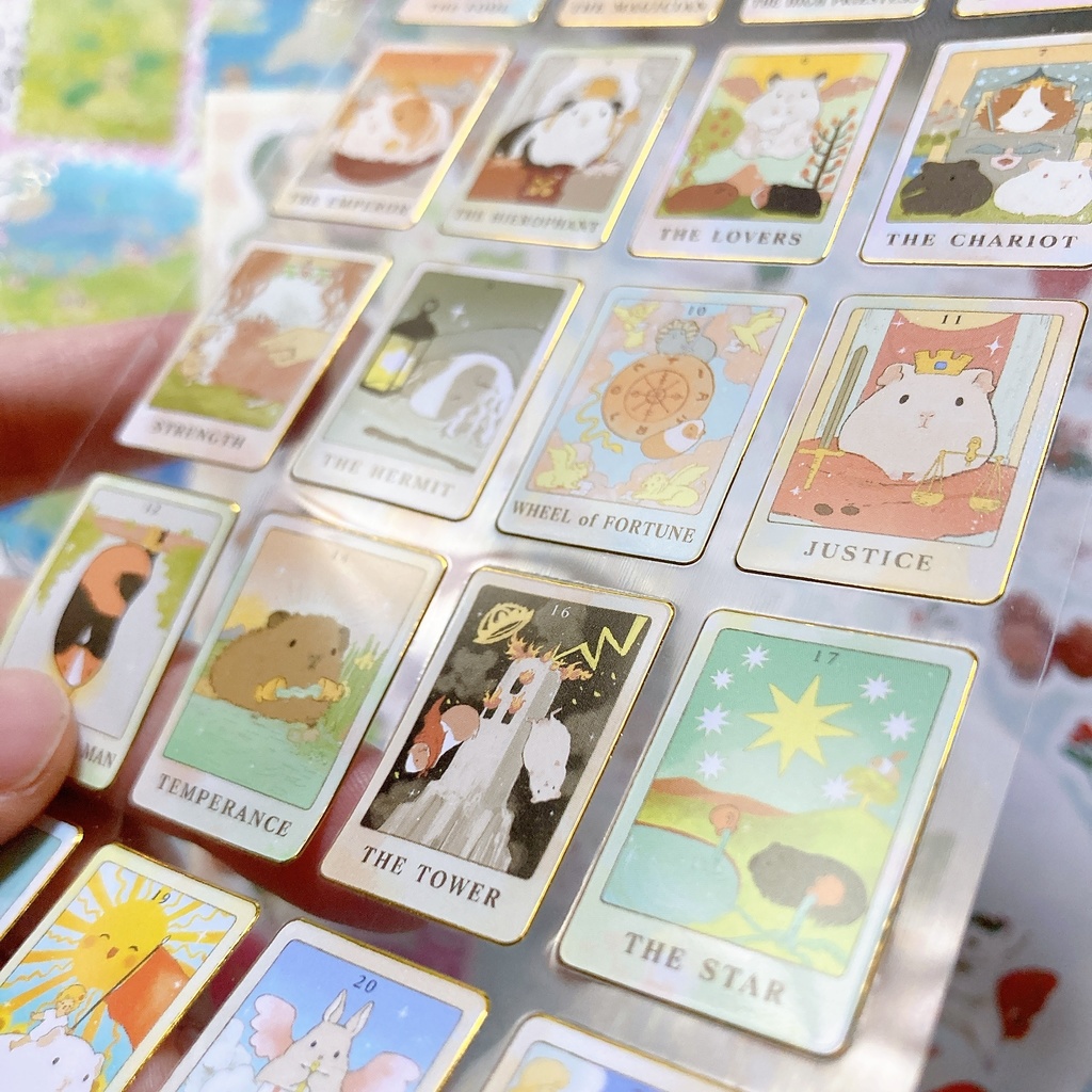 もっちりモルモットタロットのステッカーシート