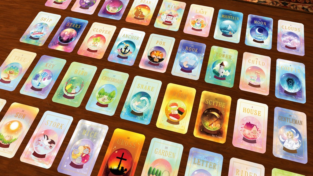 【T-cups専用追加データ】ぽちゃリスのルノルマンカード【VRC】