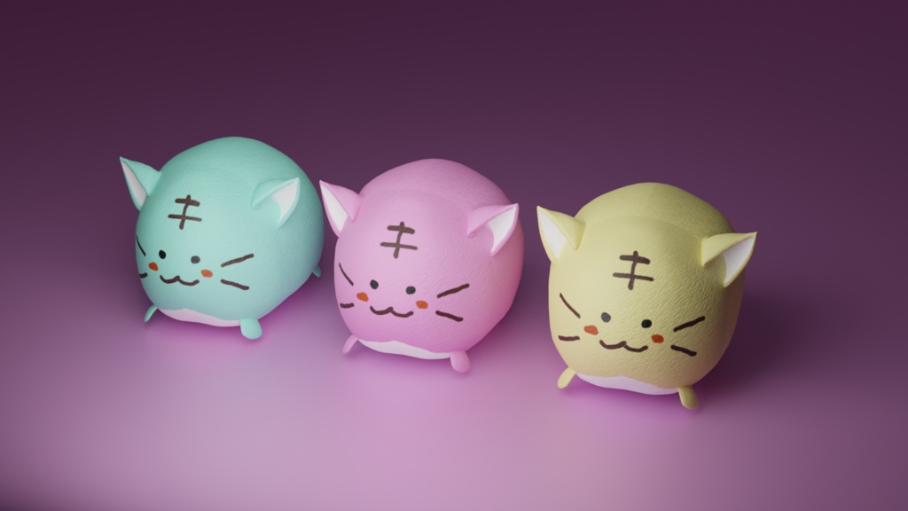 Plushie cat ぬいぐるみ猫 3d