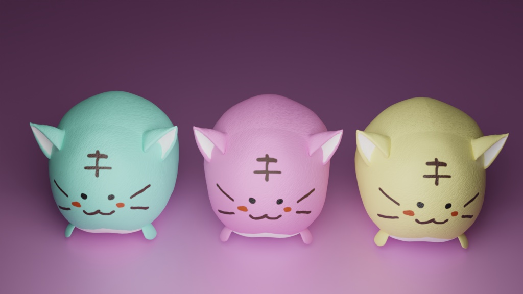 Plushie cat ぬいぐるみ猫 3d