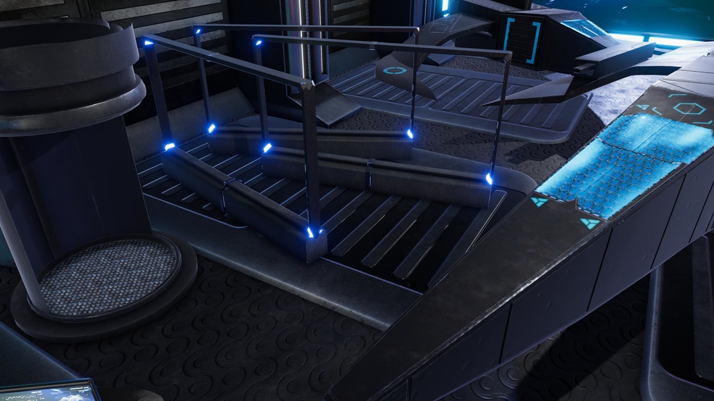 Interior sci-fi assets environment and props Low-poly 3D models / インテリアSFアセット環境・小道具 ローポリ3Dモデル