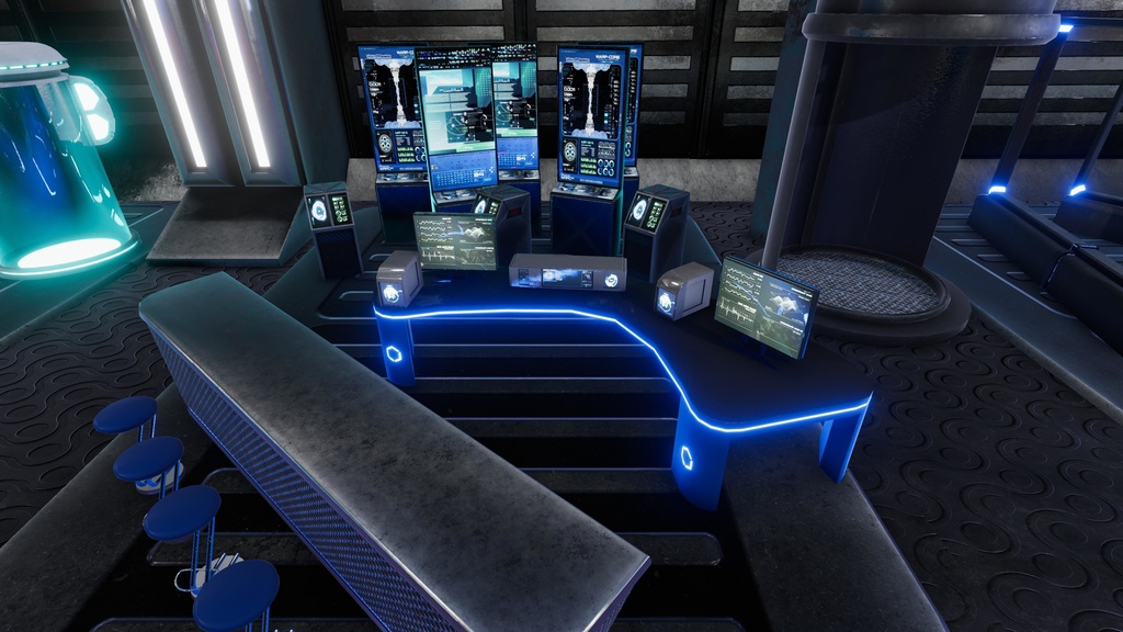 Interior sci-fi assets environment and props Low-poly 3D models / インテリアSFアセット環境・小道具 ローポリ3Dモデル