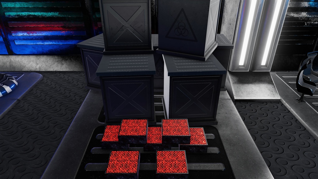 Interior sci-fi assets environment and props Low-poly 3D models / インテリアSFアセット環境・小道具 ローポリ3Dモデル