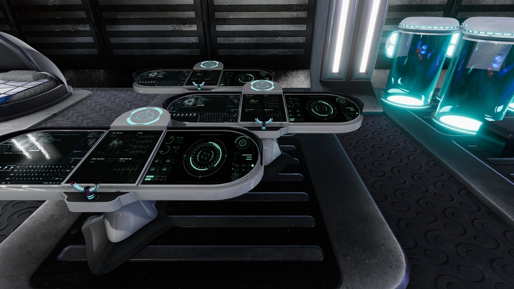 Interior sci-fi assets environment and props Low-poly 3D models / インテリアSFアセット環境・小道具 ローポリ3Dモデル