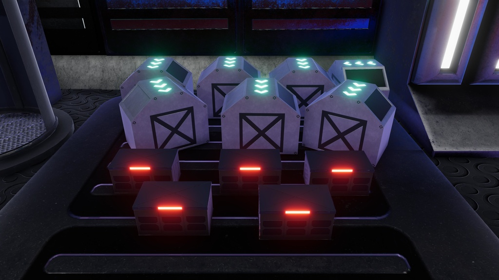 Interior sci-fi assets environment and props Low-poly 3D models / インテリアSFアセット環境・小道具 ローポリ3Dモデル