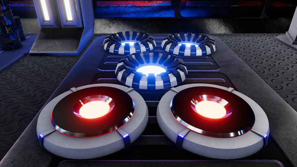 Interior sci-fi assets environment and props Low-poly 3D models / インテリアSFアセット環境・小道具 ローポリ3Dモデル