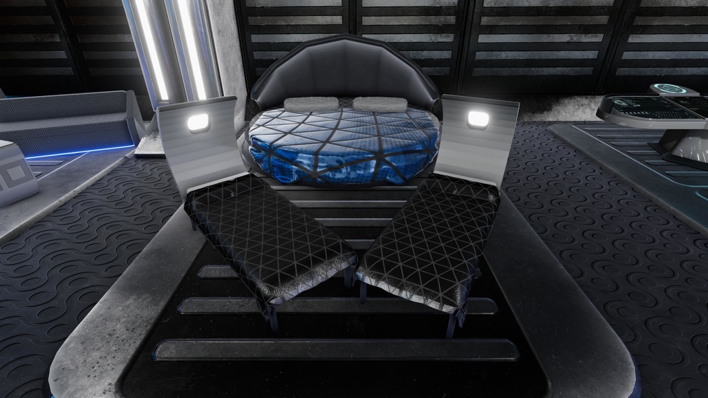 Interior sci-fi assets environment and props Low-poly 3D models / インテリアSFアセット環境・小道具 ローポリ3Dモデル