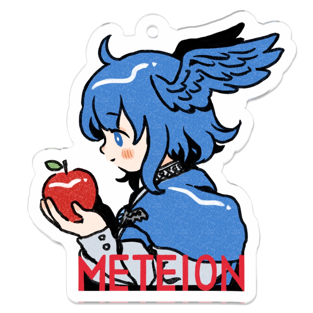 赤い林檎と青い鳥の少女（コーティング）