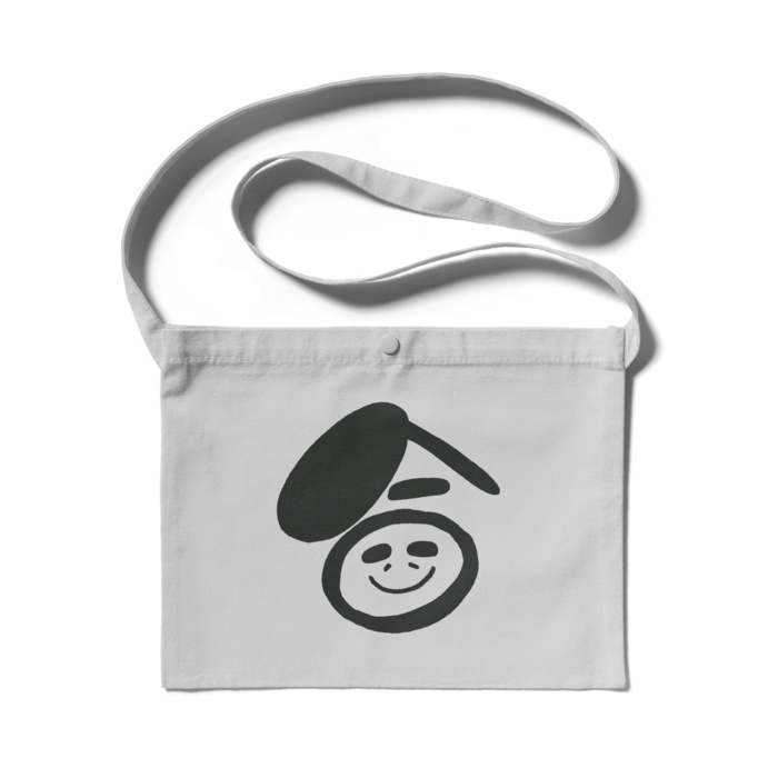 ゴーダ呉福店 シンプルロゴ サコッシュ ライトグレー