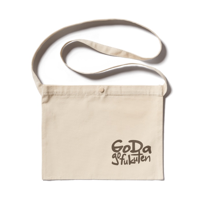 ゴーダ呉福店 ハンドライティングロゴ サコッシュ ナチュラル