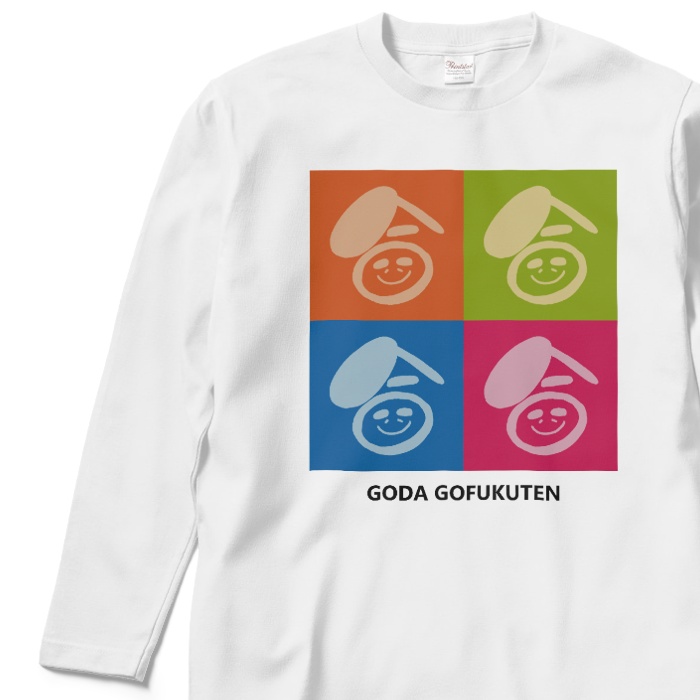 ゴーダ呉福店 カラフルスクエア ロングTシャツ