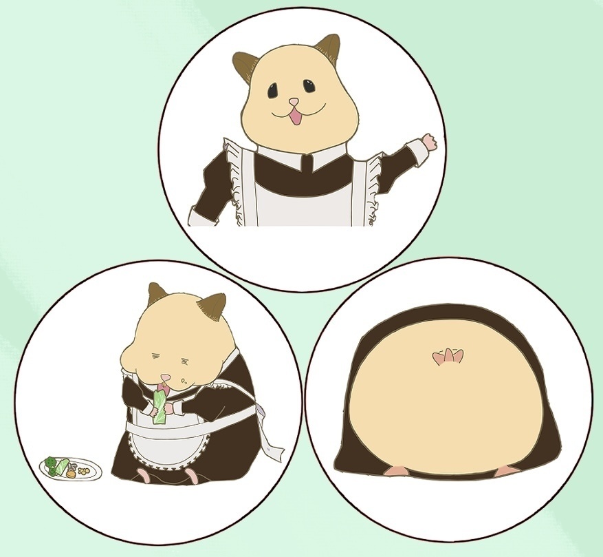 ステッカー　もぐもぐおケツセット