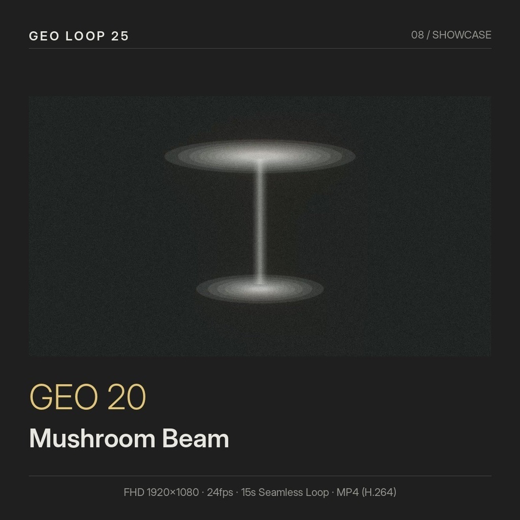 GEO LOOP 25|ミニマル幾何学 VJループ素材 25本セット【FHD・シームレス】
