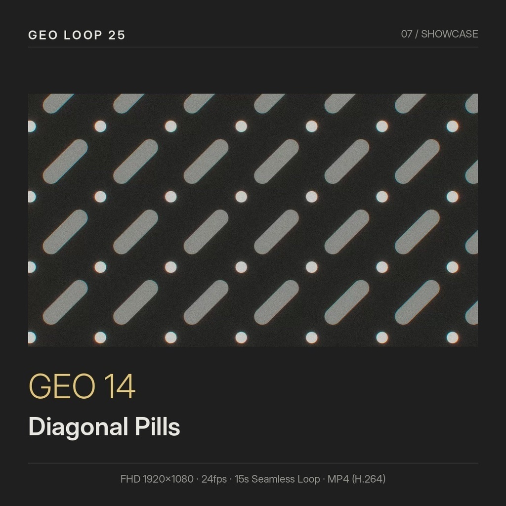 GEO LOOP 25|ミニマル幾何学 VJループ素材 25本セット【FHD・シームレス】
