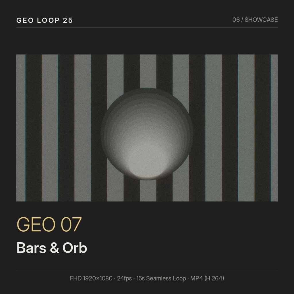 GEO LOOP 25|ミニマル幾何学 VJループ素材 25本セット【FHD・シームレス】