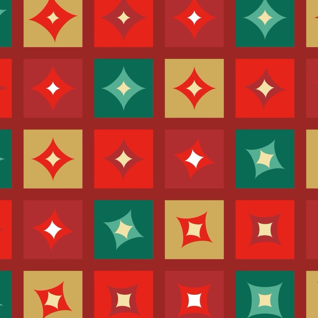 【ループ動画素材】クリスマス幾何学パターン 8種セット|1920×1080・15秒・シームレスループ