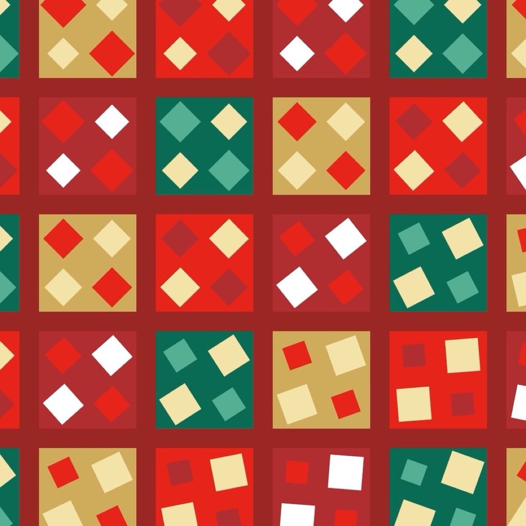 【ループ動画素材】クリスマス幾何学パターン 8種セット|1920×1080・15秒・シームレスループ
