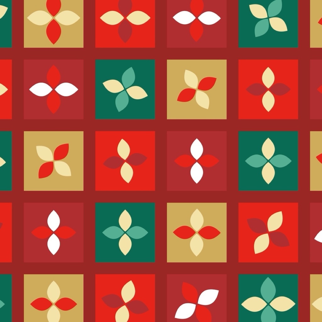 【ループ動画素材】クリスマス幾何学パターン 8種セット|1920×1080・15秒・シームレスループ