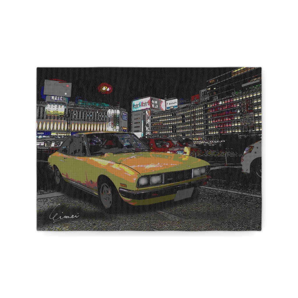 ISUZU 117クーペ イラスト キャンバス F4