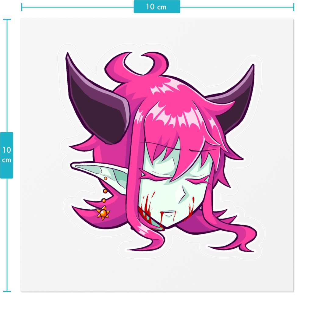 クィン・リリス👿生首ステッカー